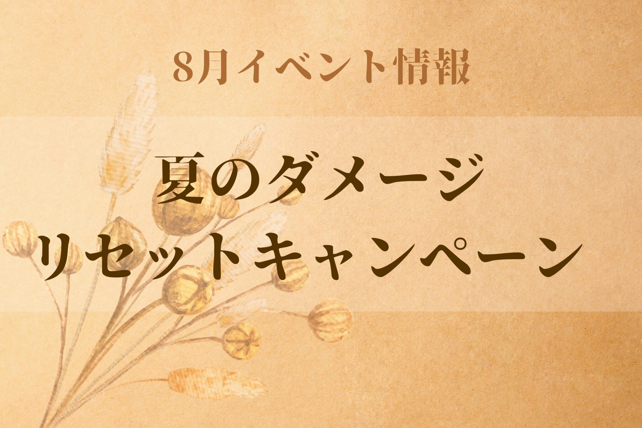夏のダメージリセットキャンペーン